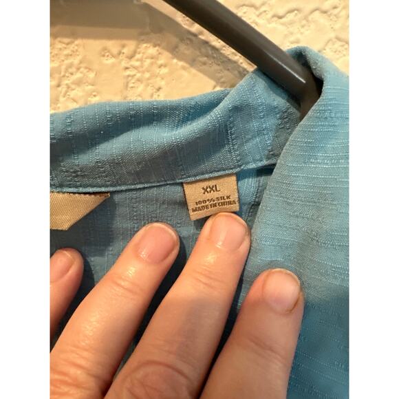 Men’s Paradise Collection 100% Silk Button Up Shirt. Size XXL - Picture 2 of 3